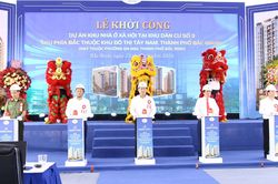 Bí thư Thành ủy Bắc Ninh Nguyễn Hồng Thái dự lễ khởi công dự án Nhà ở xã hội tại Khu dân cư số 3