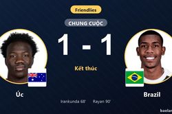 Đánh rơi chiến thắng ở phút 90, Úc chia điểm với Brazil