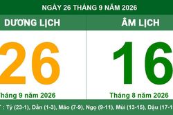 Lịch Âm Dương ngày 26/09/2026: Chi tiết giờ hoàng đạo và hướng xuất hành cát lợi