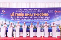 EVNNPC: Khởi công hai dự án 110kV phục vụ phát triển công nghiệp Thái Nguyên