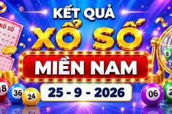 XSMN 25/9 - Kết quả XSMN ngày 25/9/2026 - Xổ số miền Nam ngày 25 tháng 9
