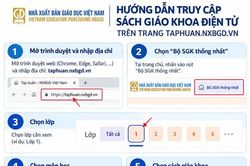 Hướng dẫn truy cập Sách giáo khoa điện tử trên trang taphuan.nxbgd.vn