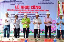 Tây Yên khởi công 4 cầu giao thông nông thôn, tổng vốn 4 tỷ đồng