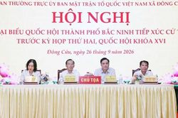 Đoàn đại biểu Quốc hội thành phố Bắc Ninh tiếp xúc cử tri xã Đông Cứu