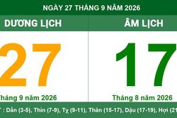 Lịch Âm Dương ngày 27/09/2026: Chi tiết giờ hoàng đạo và việc cần lưu ý