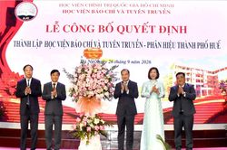 Học viện Báo chí và Tuyên truyền công bố Quyết định thành lập Phân hiệu thành phố Huế