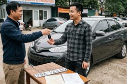 Bán xe có giao luôn giấy tờ và biển số cho người mua không?