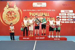Diễn viên Minh Tiệp vô địch nội dung Lãnh đạo - Khách mời tại Giải Pickleball Báo Văn Hóa 2026