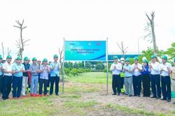 Vườn cây Công đoàn PETROVIETNAM: Mở rộng không gian xanh tại NMNĐ Thái Bình 2