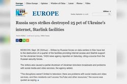 Nga phá hủy cơ sở Internet và Starlink của Ukraine