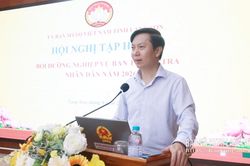 Bồi dưỡng nghiệp vụ cho thành viên ban thanh tra nhân dân các xã