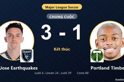 Hạ Portland Timbers 3-1, San Jose Earthquakes cùng đối thủ giành vé vào vòng 1/16