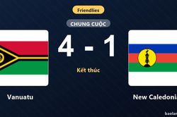 Bị dẫn bàn sớm, Vanuatu ngược dòng thắng đậm New Caledonia