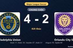 Thống kê trận đấu Philadelphia Union 4-2 Orlando City SC: Milan Iloski tỏa sáng, Philadelphia Union giành trọn 3 điểm
