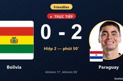TRỰC TIẾPTrực tiếp Bolivia vs Paraguay: Bolivia bỏ lỡ phạt đền