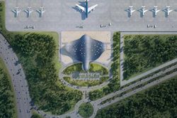Nhà ga VIP 'Cá đại bàng biển' cơ bản hoàn thiện mái