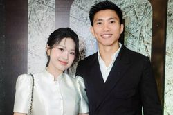 Đoàn Văn Hậu và bà xã Doãn Hải My gây chú ý