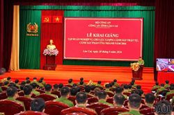 Công an tỉnh Lào Cai khai giảng lớp tập huấn nghiệp vụ cảnh sát trật tự, cảnh sát phản ứng nhanh