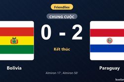 Thống kê trận đấu Bolivia 0-2 Paraguay: M. Almiron tỏa sáng, Paraguay giành trọn 3 điểm