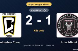 Thống kê trận đấu Columbus Crew 2-1 Inter Miami: Jamal Thiare tỏa sáng, Columbus Crew giành trọn 3 điểm