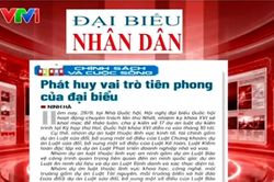 Điểm báo VTV1: Phát huy vai trò tiên phong của đại biểu