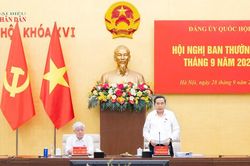 Bí thư Đảng ủy Quốc hội, Chủ tịch Quốc hội Trần Thanh Mẫn chủ trì Hội nghị Ban Thường vụ Đảng ủy Quốc hội