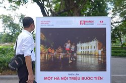Không gian triển lãm "Một Hà Nội - triệu bước tiến"