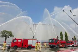 Nhiều phương tiện đặc chủng xuất hiện trong cuộc diễn tập quy mô lớn tại Tổng kho xăng dầu Nhà Bè