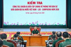 Diễn tập chung về phòng thủ dân sự quân đội ba nước Việt Nam-Lào-Campuchia năm 2026 dự kiến trong tháng 10
