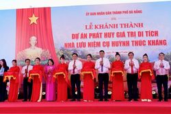 Khánh thành Dự án phát huy giá trị Nhà lưu niệm cụ Huỳnh Thúc Kháng