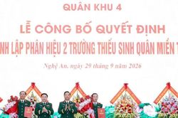 Thành lập Phân hiệu 2, Trường Thiếu sinh quân miền Trung tại Nghệ An
