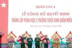 Công bố thành lập Phân hiệu 2 Trường Thiếu sinh quân miền Trung tại Nghệ An