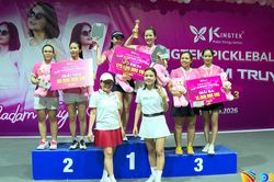 Gần 400 vận động viên nữ tranh tài tại giải Kingtek Pickleball Cup Madam Truyền 2026