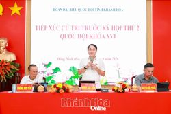 Đại biểu Quốc hội tỉnh Khánh Hòa tiếp xúc cử tri 4 xã, phường khu vực Ninh Hòa