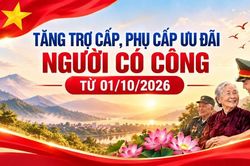 Tăng trợ cấp, phụ cấp ưu đãi người có công từ ngày 1/10