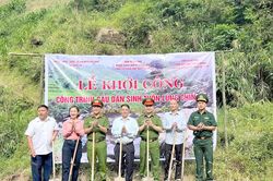Thàng Tín khởi công xây dựng cầu dân sinh tại thôn Lùng Chin Hạ