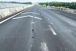 Cao tốc Biên Hòa - Vũng Tàu đang khai thác tạm hết xói lở đến nứt mặt đường