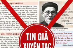 Cảnh báo tờ rơi giả mạo kỷ niệm 150 năm Ngày sinh cụ Huỳnh Thúc Kháng