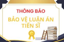 Thông báo ngày bảo vệ luận án tiến sĩ cấp trường của nghiên cứu sinh Vũ Trọng Thành