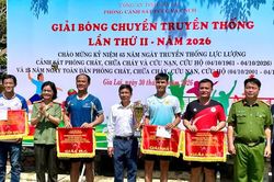 Giải bóng chuyền truyền thống năm 2026: Phòng Cảnh sát PCCC và CNCH giành giải nhất