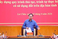 Ban Thường vụ Tỉnh ủy Lai Châu làm việc với Đảng ủy UBND tỉnh