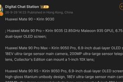 Dòng chip Kirin trên thế hệ Huawei Mate 90 lộ diện: Phân hóa cấu hình từ bản tiêu chuẩn đến RS