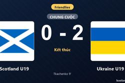 Scotland U19 bất lực để thua Ukraine U19 trong trận giao hữu tại Mini Estadi
