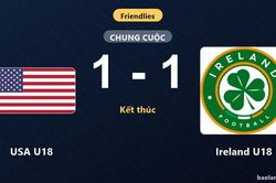 USA U18 và Ireland U18 bất phân thắng bại trong trận giao hữu quốc tế