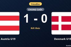 Thống kê trận đấu Austria U19 1-0 Denmark U19: Austria U19 giành chiến thắng chung cuộc