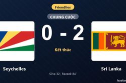 Thống kê trận đấu Seychelles 0-2 Sri Lanka: A. Razeek tỏa sáng, Sri Lanka giành trọn 3 điểm