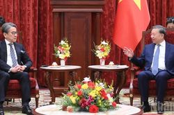 [Ảnh] Tổng B&iacute; thư, Chủ tịch nước T&ocirc; L&acirc;m tiếp Chủ tịch Hội đồng quản trị Ng&acirc;n h&agrave;ng Hợp t&aacute;c quốc tế Nhật Bản