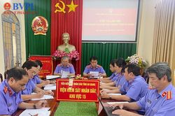 VKSND khu vực 15, tỉnh An Giang làm việc với Đoàn Thanh tra VKSND tỉnh An Giang