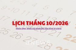 Lịch tháng 10/2026: Ngày đẹp, phát tài phát lộc cho khai trương