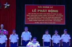 Hải đoàn 42 phát động Đợt thi đua cao điểm chào mừng các ngày kỷ niệm của đất nước, quân đội